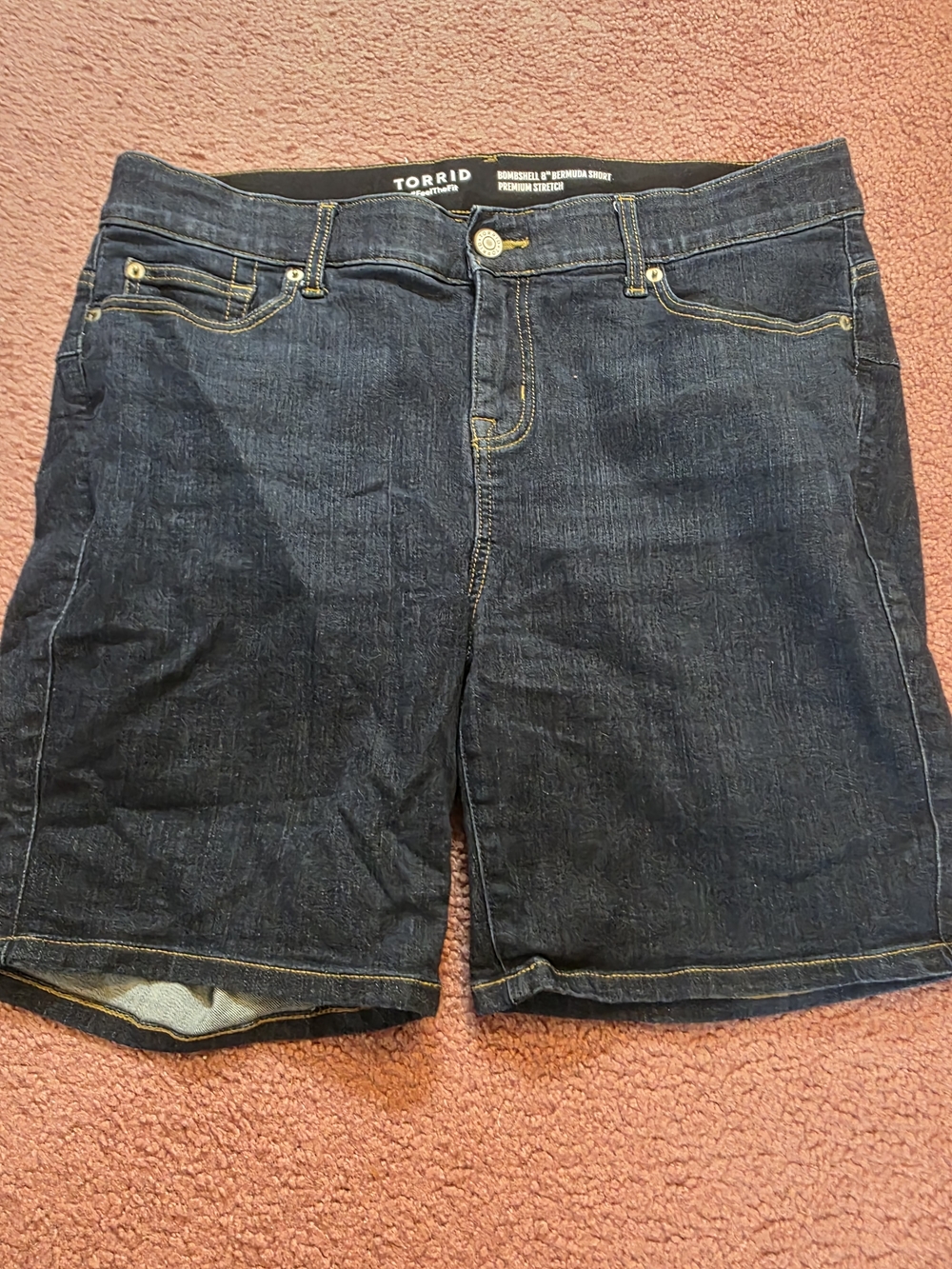 torrid Dark Blue Bombshell Bermuda Shorts 18